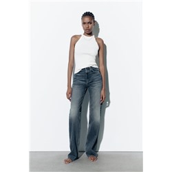 JEANS TRF WIDE LEG TIRO ALTO FULL LENGTH
