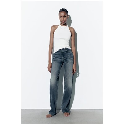 JEANS TRF WIDE LEG TIRO ALTO FULL LENGTH