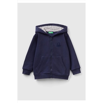 United Colors of BenettonErkek Çocuk Lacivert Benetton Logolu Sweatshirt