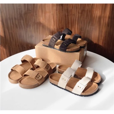 Босоножки женские Birkenstock*s из натуральной коровьей замши 2025 года