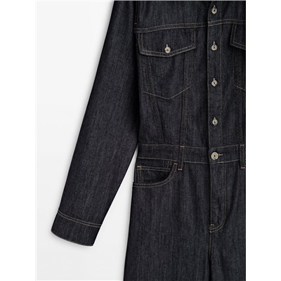 Mono denim recto rinse wash pespuntes