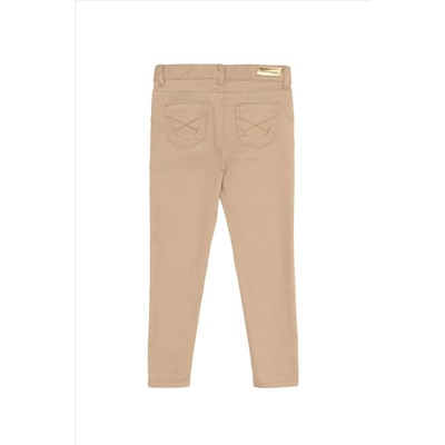 Kız Çocuk Camel Kanvas Pantolon