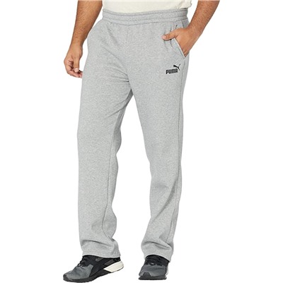 PUMA Big & Tall Essential Logo Pants Fleece Open Bottoms