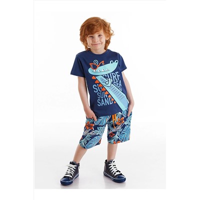 Denokids Surfer Croco Erkek Çocuk Şort Takım CFF-21Y1-075