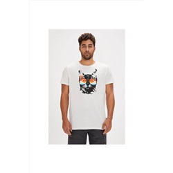 Bad Bear, Manx Erkek Beyaz Yuvarlak Yaka Tişört