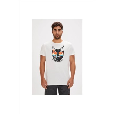 Bad Bear, Manx Erkek Beyaz Yuvarlak Yaka Tişört