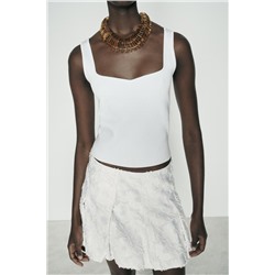 FEW ITEMS LEFT / FROM 24.07 TO 10.01 PLAIN KNIT CROP TOP