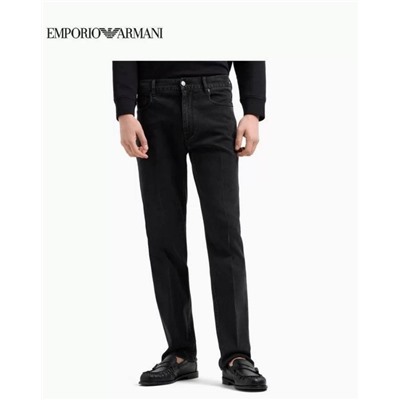 Черные узкие прямые повседневные джинсы  Emporio Arman*i