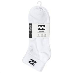 Billabong Unisex Quarter Socken 3 Paar weiß BG-19 QUARTER