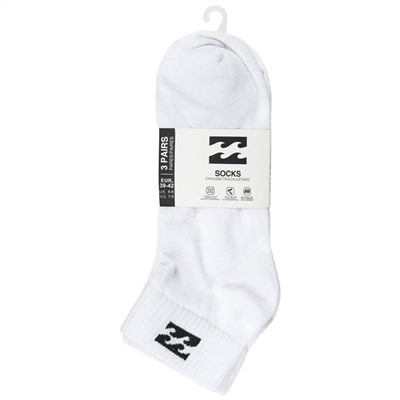 Billabong Unisex Quarter Socken 3 Paar weiß BG-19 QUARTER