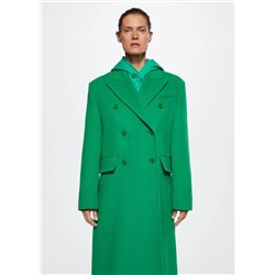 Abrigo lana solapas -  Mujer | MANGO OUTLET Melilla
