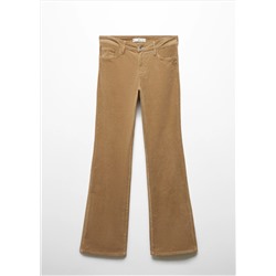 Pantalón flare tiro medio pana