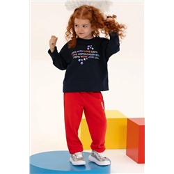Çocuk Lacivert Bisiklet Yaka Sweatshirt