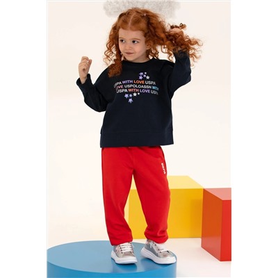 Çocuk Lacivert Bisiklet Yaka Sweatshirt