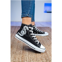 Bartrobe Kadın Erkek Baskılı Bilekli Spor Ayakkabı Blk4567