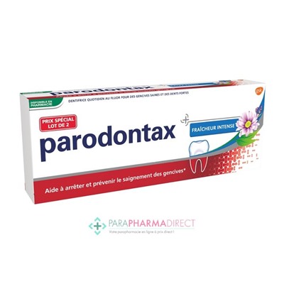 Parodontax Dentifrice Fraîcheur Intense 2x75mlLot  × 2