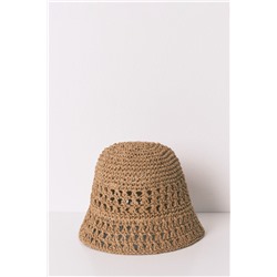 Sombrero bucket crochet beige