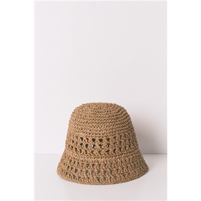 Sombrero bucket crochet beige