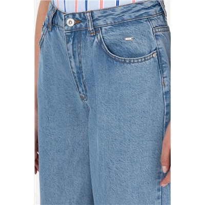 Kadın Açık Mavi Loose Fit Jean Pantolon