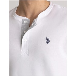 SOLID JERSEY HENLEY SHIRT