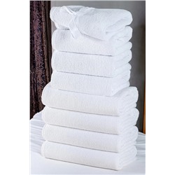Meslina Home 1 Adet Beyaz Otel Havlusu %100 Pamuk El & Yüz & Baş Havlusu 50x90 Cm HT-OTEL