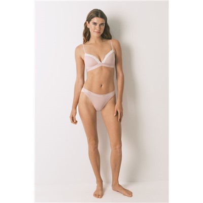 Sujetador triangular CHARMING algodón rosa