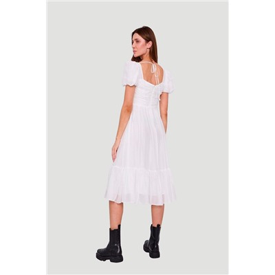 Vestido avolantado Blanco