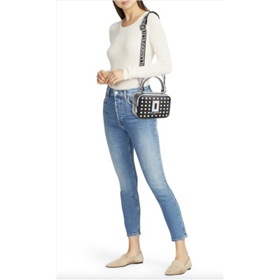 KARL LAGERFELD PARIS Simone Studded Leather Camera Bag