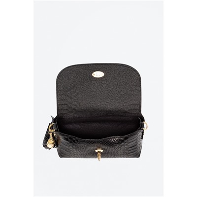 Bandolera de piel Negro y dorado - Firenze Artegiani