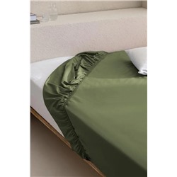 Manon King Size Plus %100 Pamuk Ranforce Lastikli Çarşaf - Haki