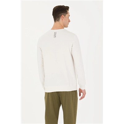 Erkek Taş Bisiklet Yaka Sweatshirt