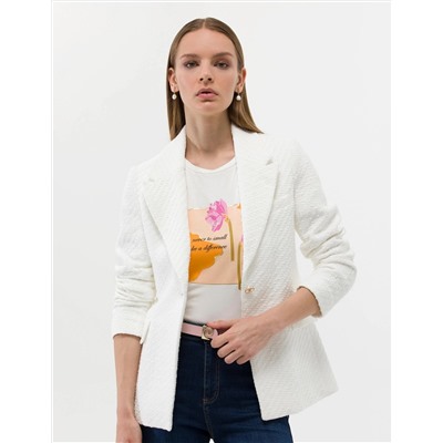 Beyaz Ex. Slim Blazer Ceket