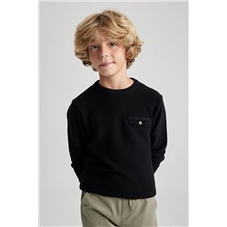 Defacto Erkek Çocuk Regular Fit Bisiklet Yaka Kazak B1322A823WN