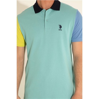 Erkek Regular Fit Polo Yaka Mint Tişört