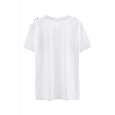Camiseta Blanco y beige