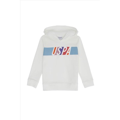 Çocuk Ekru Kapüşonlu Sweatshirt