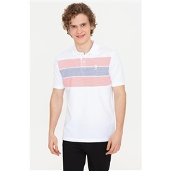 U.S. Polo Assn. U.s. Polo Assn Polo Yaka %100 Pamuk Regular Fit Açık Kırmızı Erkek Polo T-shirt GUMI
