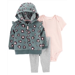 Baby 3-Piece Floral Little Jacket Set