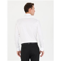 Beyaz Slim Fit Uzun Kollu Basic Gömlek