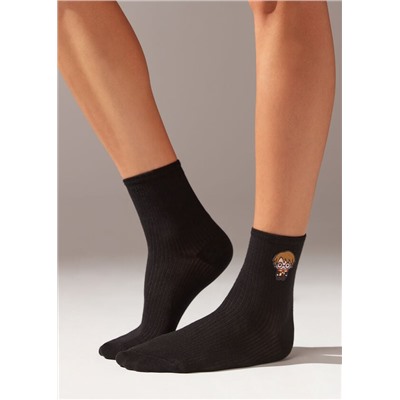Kurze Socken mit Harry Potter-Applikation