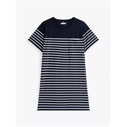 Stripe Pocket T-Shirt Dress