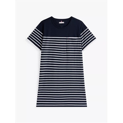 Stripe Pocket T-Shirt Dress