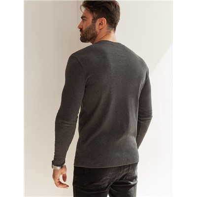 Лонгслив из премиального хлопка с эластаном