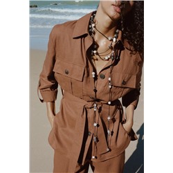 CAMISA SAFARI CON LINO