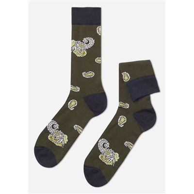 Kurze Herrensocken mit klassischem Muster
