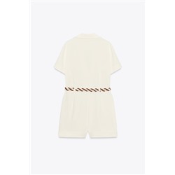 BRAIDED BELT PLAYSUIT