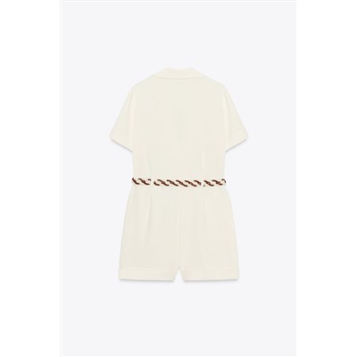 BRAIDED BELT PLAYSUIT