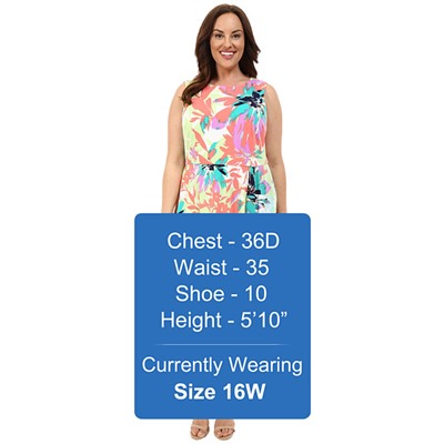 Plus Size Sun Filled Bloom Cascade Pleat