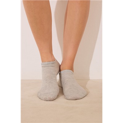 Pack 3 calcetines cortos grises lurex