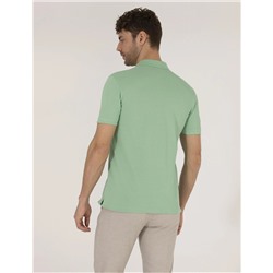 Açık Yeşil Regular Fit Polo Yaka Basic Tişört